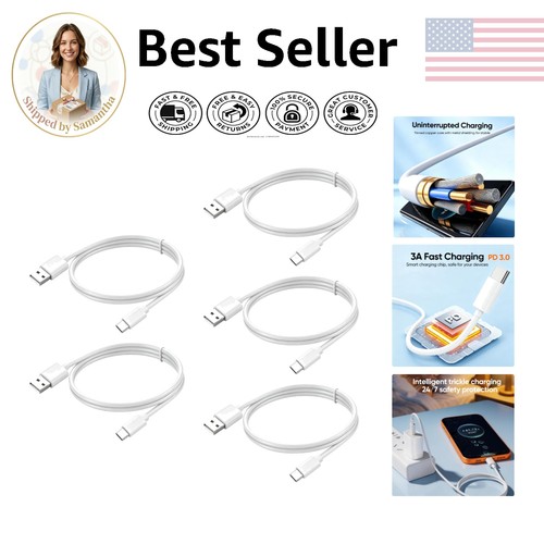 Durable pack 3ft usb - 5-pack,